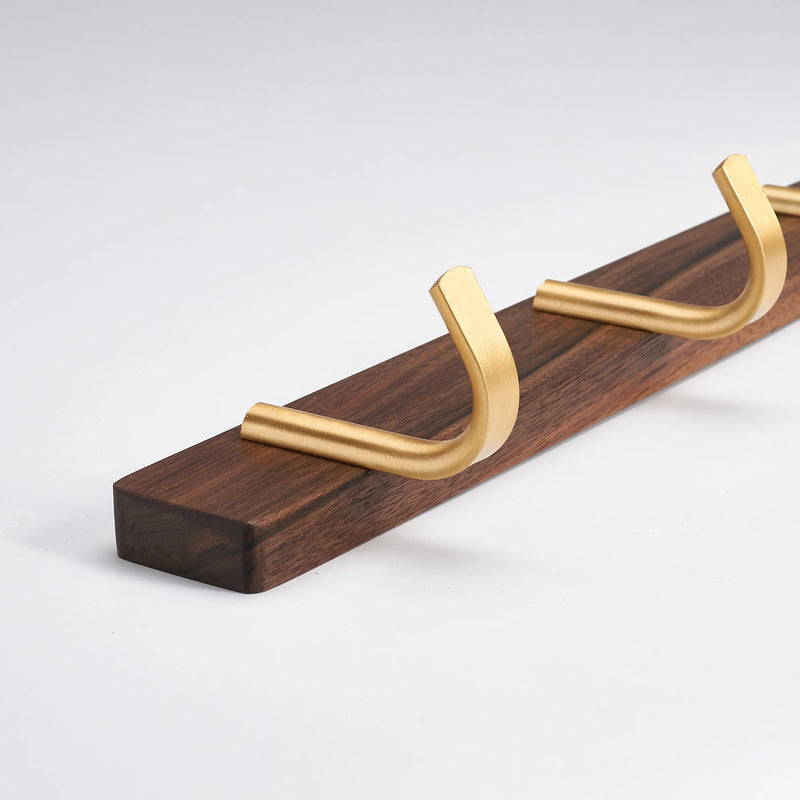 WalnutHook – 3-Haaks Handdoekrek van Hout & Metaal