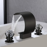 Wijdverspreide Wastafelkraan | Gepolijst Metaal | Dubbele Handgreep