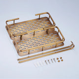 BronzeRoyal Antiek Wandplankje – Massief Messing Zeep- & Shampoo Houder voor Badkamer