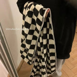 Zwart-Wit Geblokte Handdoekenset | 100% polyester