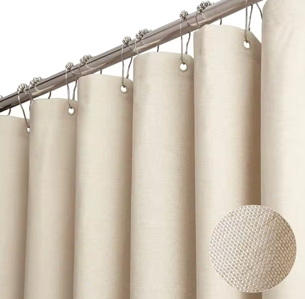 LuxeLinnen Douchegordijn – Waterdicht & Dik Imitatie Linnen