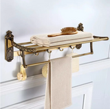 Vouwbaar Handdoekrek | Aluminium | 50–60 cm | Verplaatsbaar & Gelakt