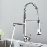 Uittrekbare Keukenkraan | Nikkelgoud | Warm & Koud Water | Enkel Handvat