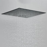 Vierkante Regendouchekop | Mat Zwart – Wand- & Plafondmontage | 360° Roteerbaar