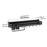 Metalen Keukenwandplank – Zelfklevend & Schroefbaar | Antislip Golfpatroon | Inclusief Montageaccessoires