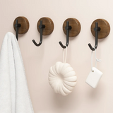 Houten Walnoot Hangende Hanger – Zwart of Wit | Decoratief & Praktisch