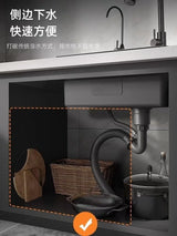 Moderne Roestvrijstalen Keukensink Enkelbak Met Waterval Kraan