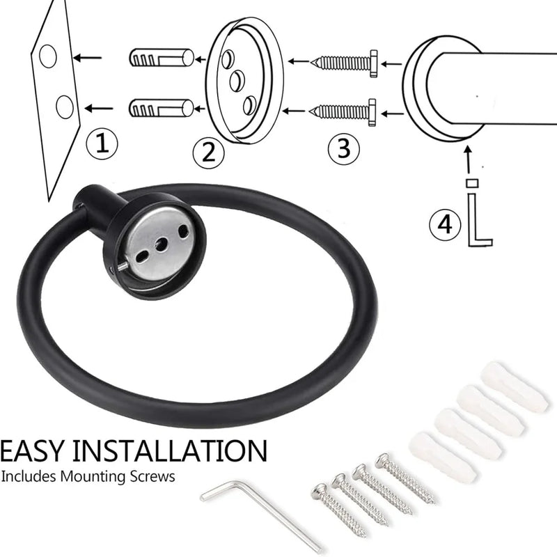 Handdoekring | Roestvrij Staal | Gelakte Afwerking