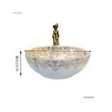 Handgeschilderde Keramische Waskom | Rond | 9L