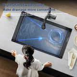 Keukenwastafel Roestvrijstaal Grote Enkele Nano Gegraveerde Honingraat Onderbouw Wastafel