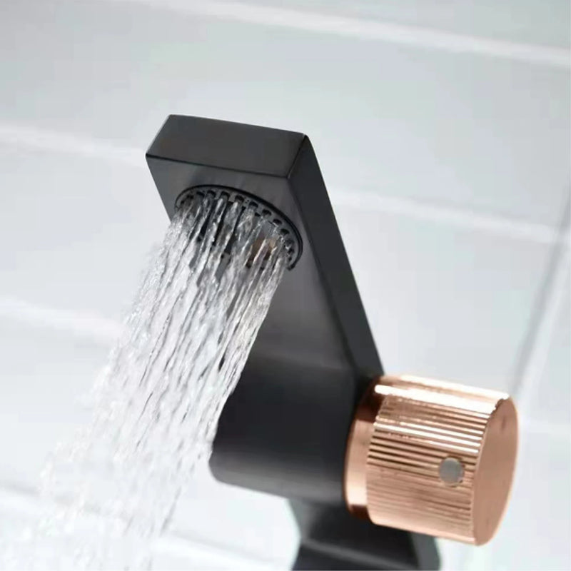 AurumFlow Luxe Roze Gouden Wastafelkraan