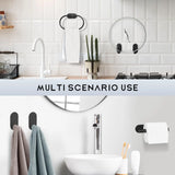 Zelfklevende RVS Badkamer Accessoireset – Geen Boren | Geborstelde Afwerking | Metalen Montage