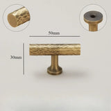 Vintage Handgehamerde Messing Kast- en Ladegrepen – Bronzen Meubelgrepen