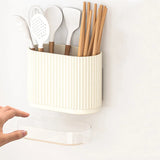 Organix – Multifunctionele Keukenbestekhouder met Afvoer & Wandmontage (Zonder Boren)