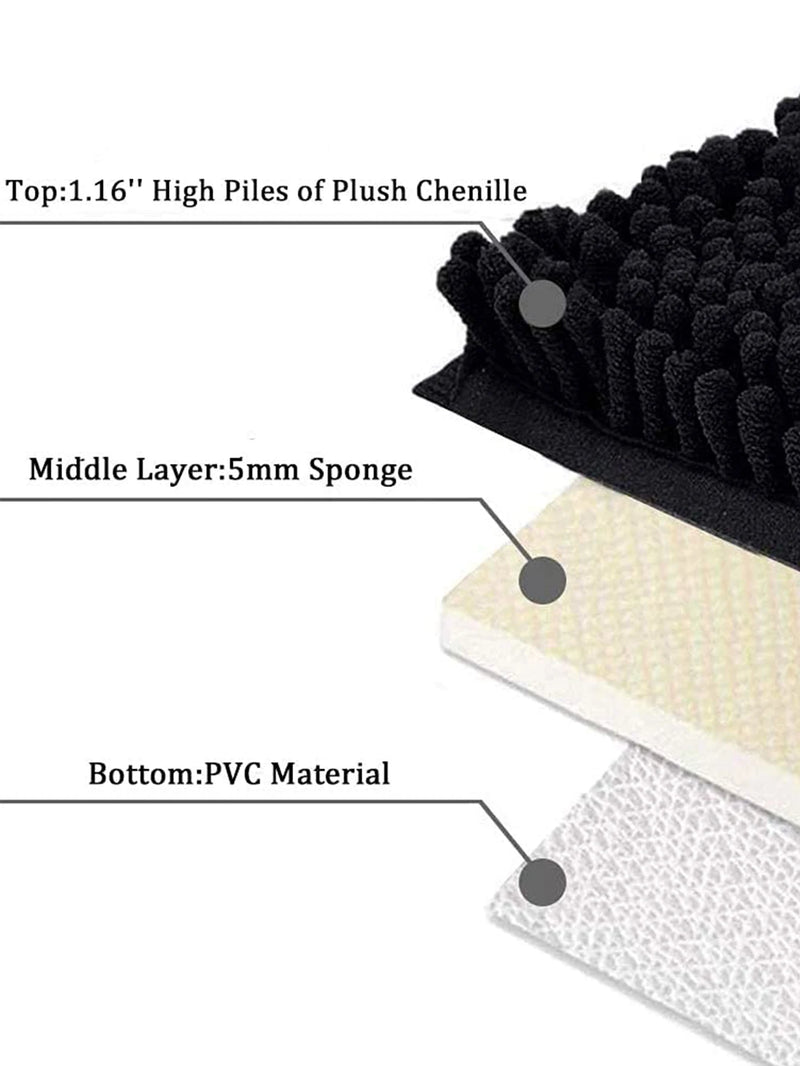 PlushPad Luxe Chenille Badmat – Antislip & Superzacht – Voor Ultiem Comfort in de Badkamer