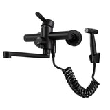 AquaFlex Wandkraan met Zijspuit – 360° Draai