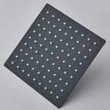 Vierkante Regendouchekop | Mat Zwart – Wand- & Plafondmontage | 360° Roteerbaar