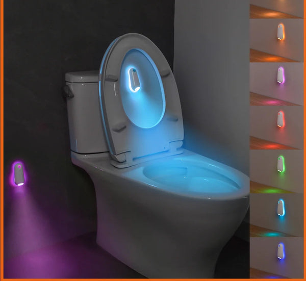 GlowLoo RGB Toilet Nachtlamp – Bewegingssensor LED met 7 Kleuren & Oplaadbare Batterij