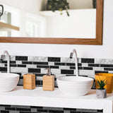 LuxeMarmer Zwart-Wit Marmerlook Wandstickers