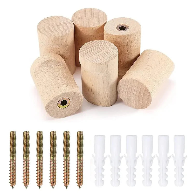 Nurlin Minimalistische Beuken- & Notenhouten Wandhaak