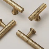 Vintage Handgehamerde Messing Kast- en Ladegrepen – Bronzen Meubelgrepen