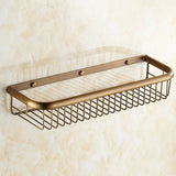 BronzeRoyal Antiek Wandplankje – Massief Messing Zeep- & Shampoo Houder voor Badkamer