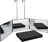 GlamFold 360 – Draagbare 3-Delige Make-up Spiegel met Verstelbare Haak