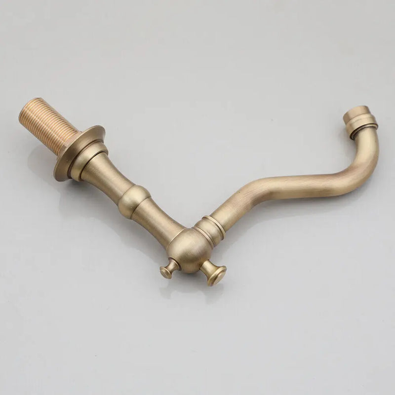 AquaVintage 3-Gats Waterval Wastafelkraan – Klassieke Luxe in Antiek Messing