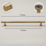 Vintage Handgehamerde Messing Kast- en Ladegrepen – Bronzen Meubelgrepen