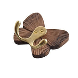 RetroButterfly Zwart Walnoot Wandhaken