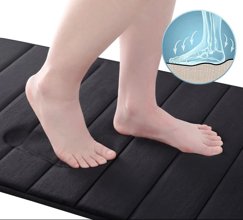 SoftStep Memory Foam Badmat – Antislip, Sneldrogend & Wasbaar – Voor Badkamer of Toilet