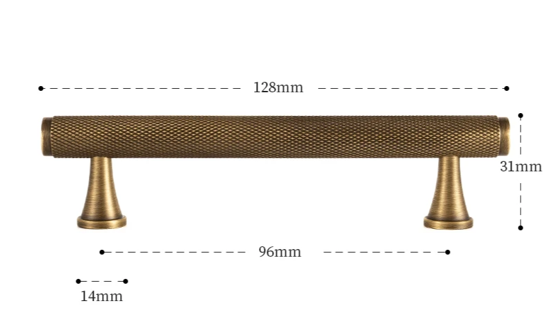 Nurlin Massief Antiek Messing Kastgreep