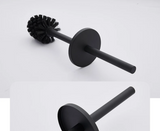 SteelClean Luxe Toiletborstel met Wandhouder – Zwart RVS Design