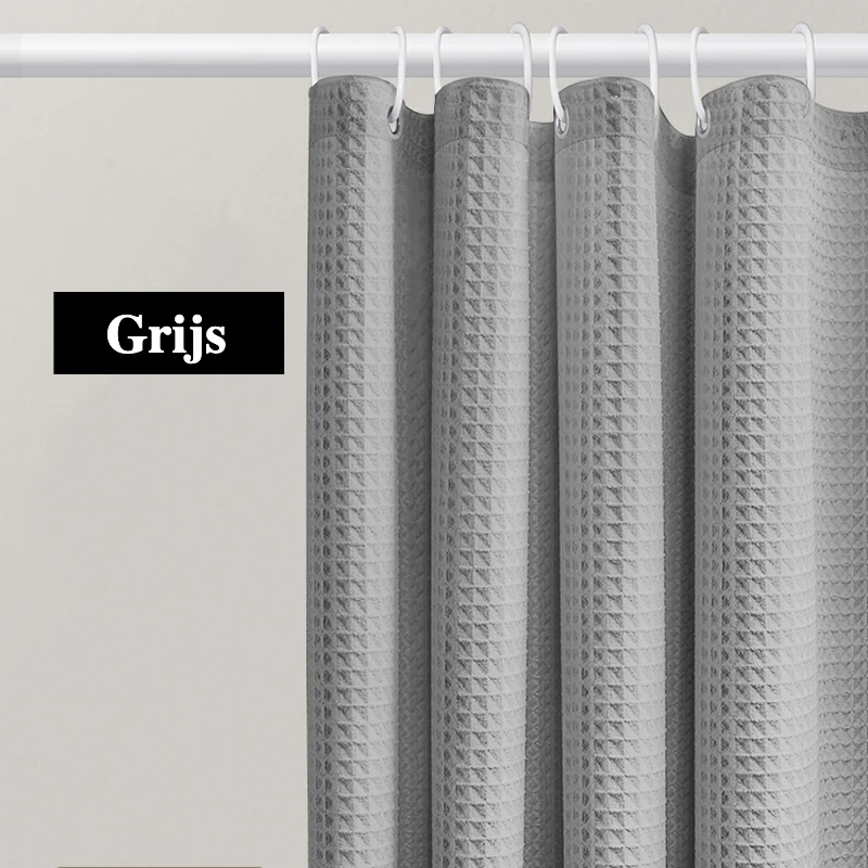 AquaWafel Luxe Douchegordijn – Extra Dik Wafelpatroon