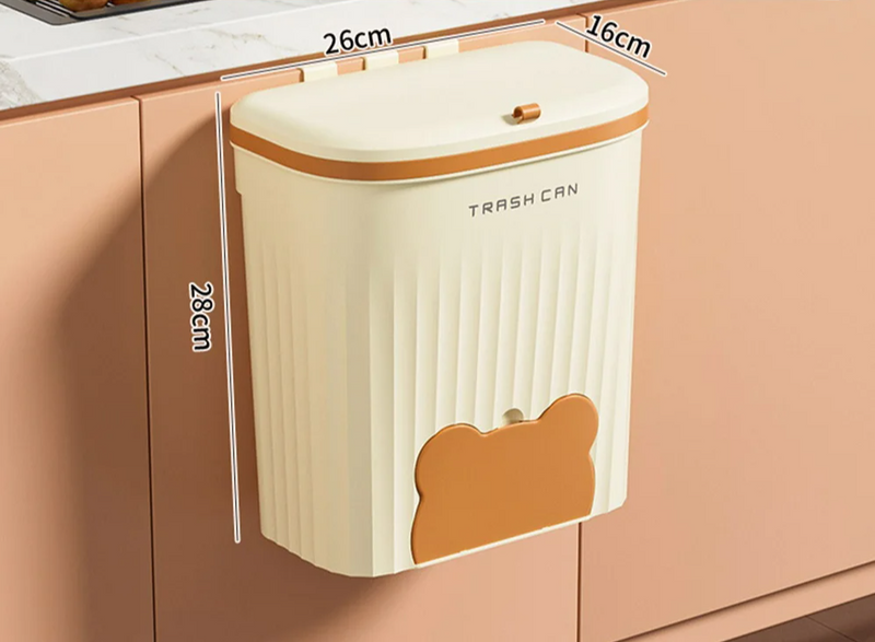 EcoBin Keuken & Badkamer Wandprullenbak – 8.5L / 12L Met Deksel