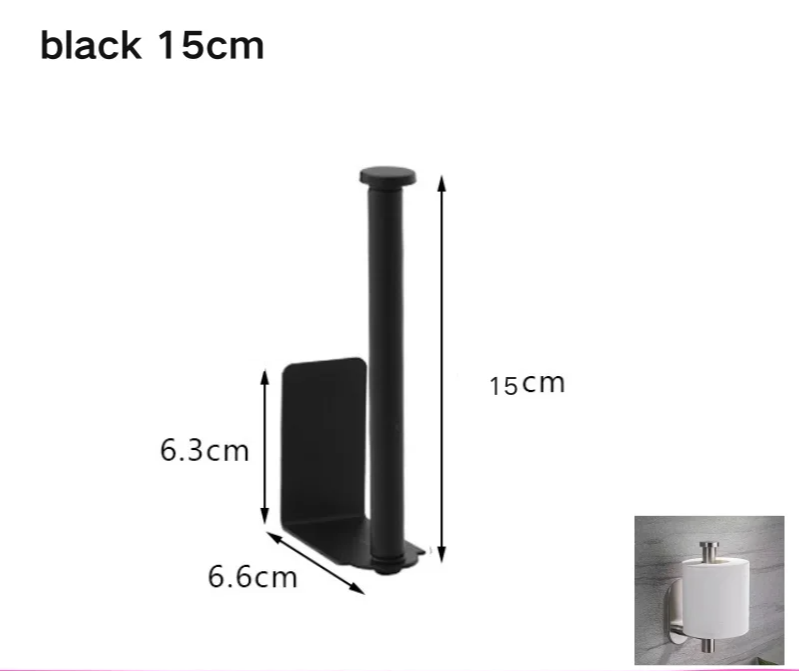 LUXROLLO - Zelfklevende RVS Toiletrolhouder (Verlengd & Zonder Boren)