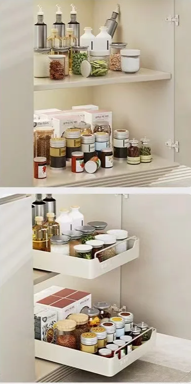 KlimPaws SlideRack – Uitschuifbare Keuken Organizer met Ladegeleider