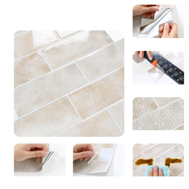 ABPP Beige Stone Subway Tegelstickers