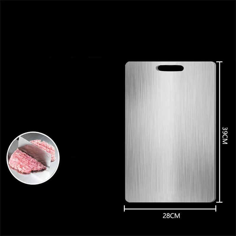 SteelSlice – Dubbelzijdige Titanium Snijplank van 316 Roestvrij Staal