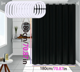 AquaShield Zwarte Douchegordijn – Waterdicht, Stijlvol & Milieuvriendelijk – Pure Black Design