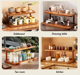 BambuCasa 2-Laags Houten Opbergrek