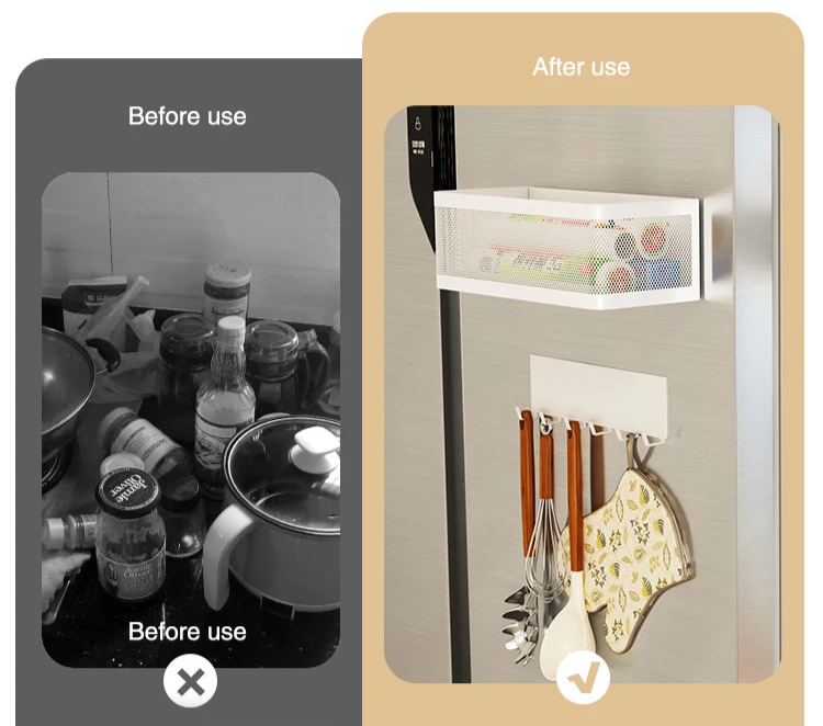 MagnoRack – Magnetisch Koelkast Zijrek met Extra Opbergruimte