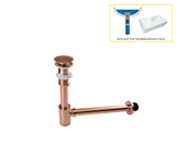 AquaStop Luxe Koperkleurige Geurvrije Sifon & Pop-Up Afvoer