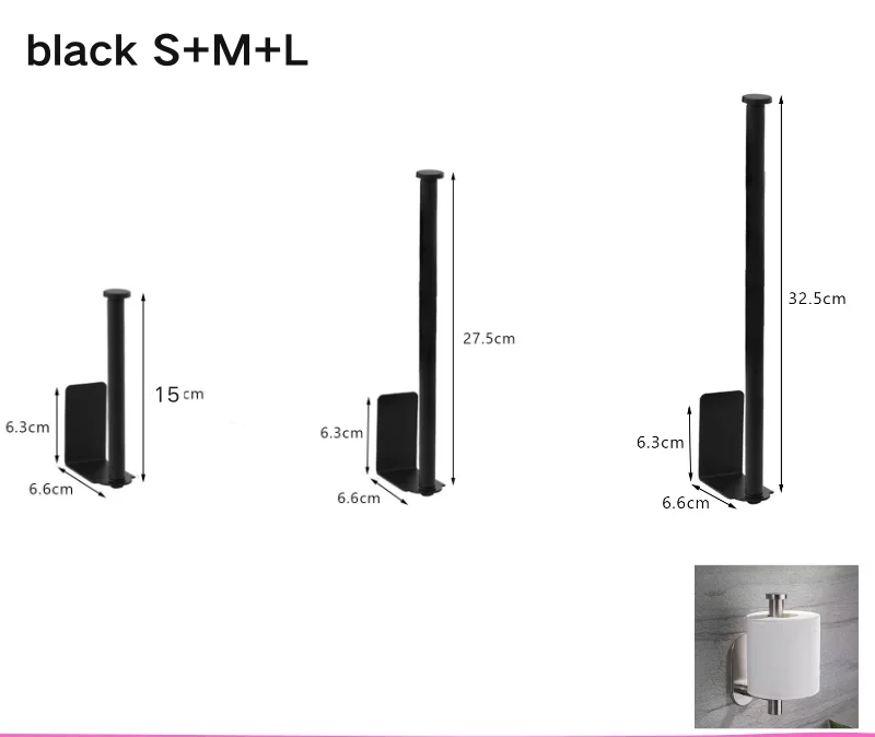 LUXROLLO - Zelfklevende RVS Toiletrolhouder (Verlengd & Zonder Boren)