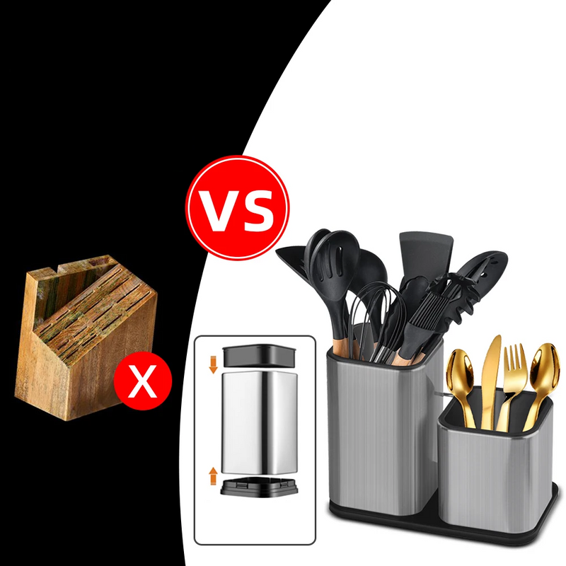 ChefPro – Luxe RVS Universeel Mesblok met Antibacteriële Eigenschappen