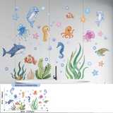 SeaWorld Oceaan Dieren Muurstickers – Onderwaterwereld Kinderkamer Decoratie met Schildpad, Dolfijn & Meer