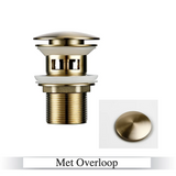 LuxDrain Pop-Up Afvoerplug – Stijlvolle Wastafel Stopper in Zwart, Goud en Rosé