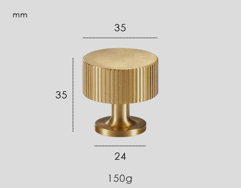 Nurlin Massief Messing Kastknoppen