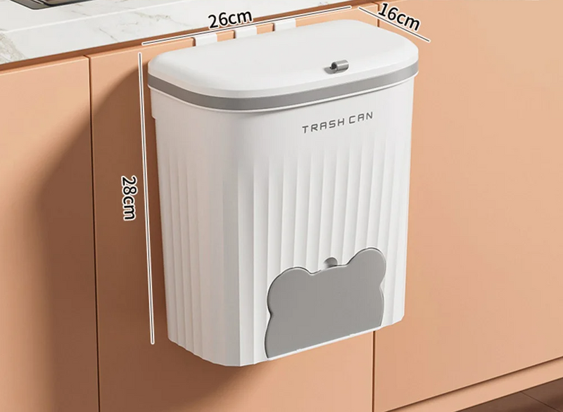 EcoBin Keuken & Badkamer Wandprullenbak – 8.5L / 12L Met Deksel