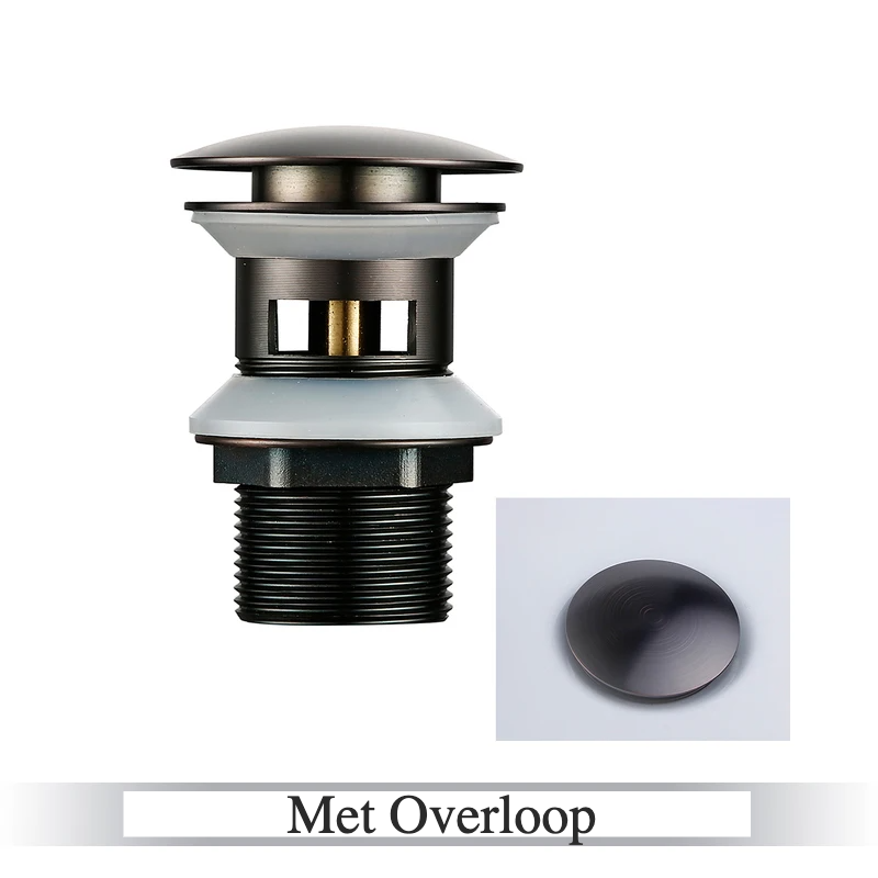 LuxDrain Pop-Up Afvoerplug – Stijlvolle Wastafel Stopper in Zwart, Goud en Rosé